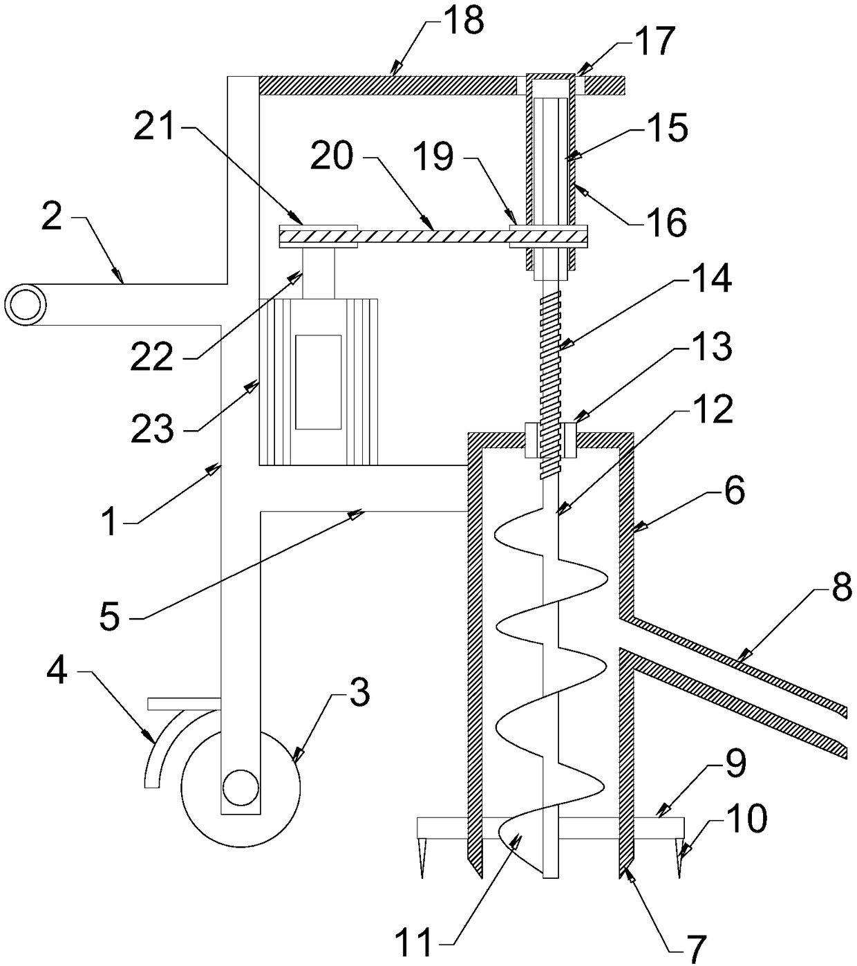 Pit-digging apparatus convenient for moving