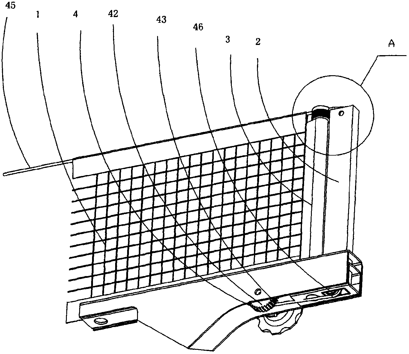 Novel net for ball games