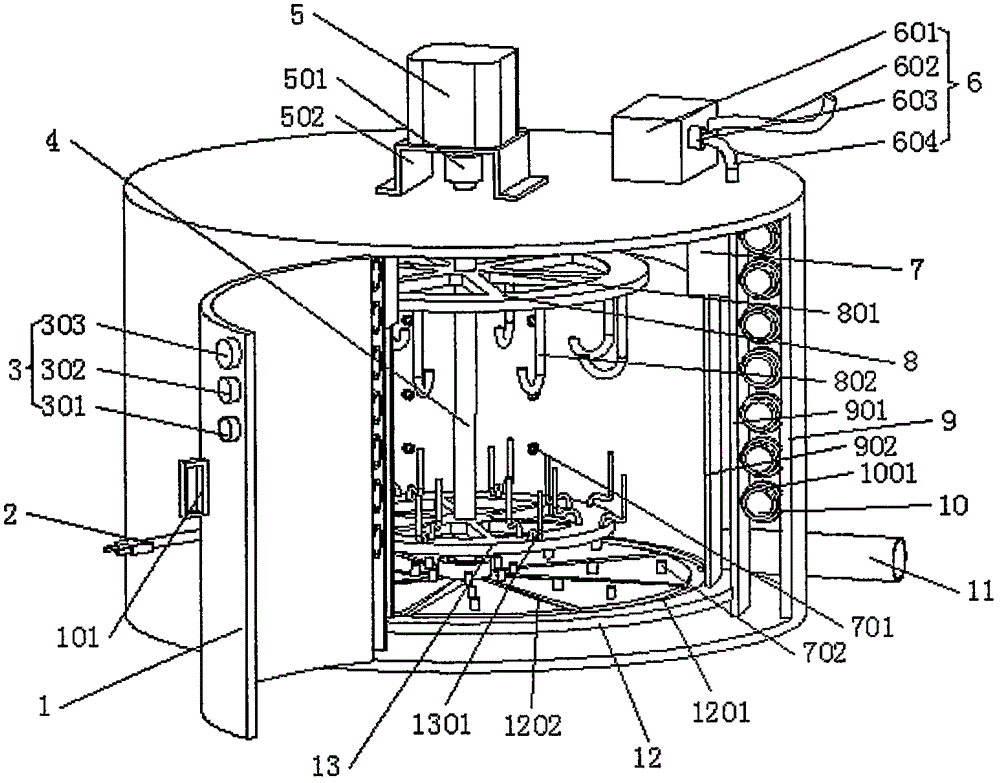 Cleaning and disinfection device for clinical laboratory equipment