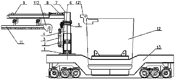 The ladle is fully covered with a cover device and a molten steel carrying device