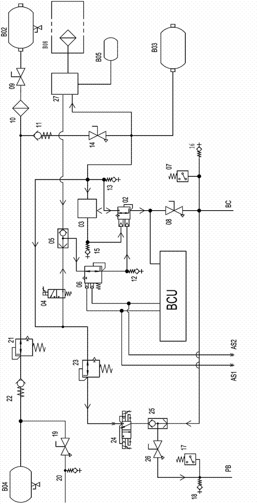 Brake control device for railway carriages