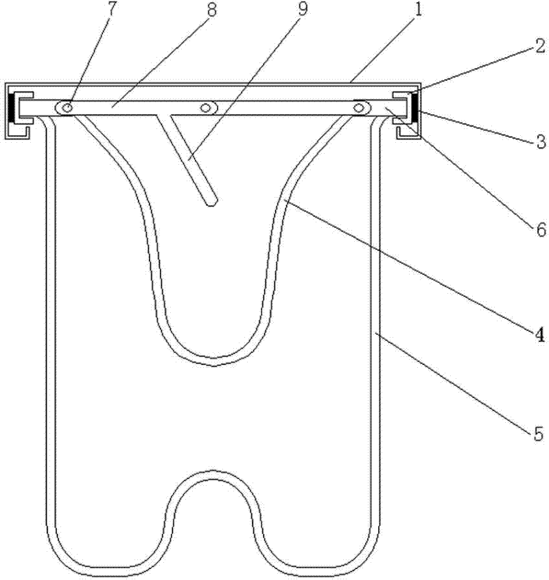 Hanging type tensioning book end