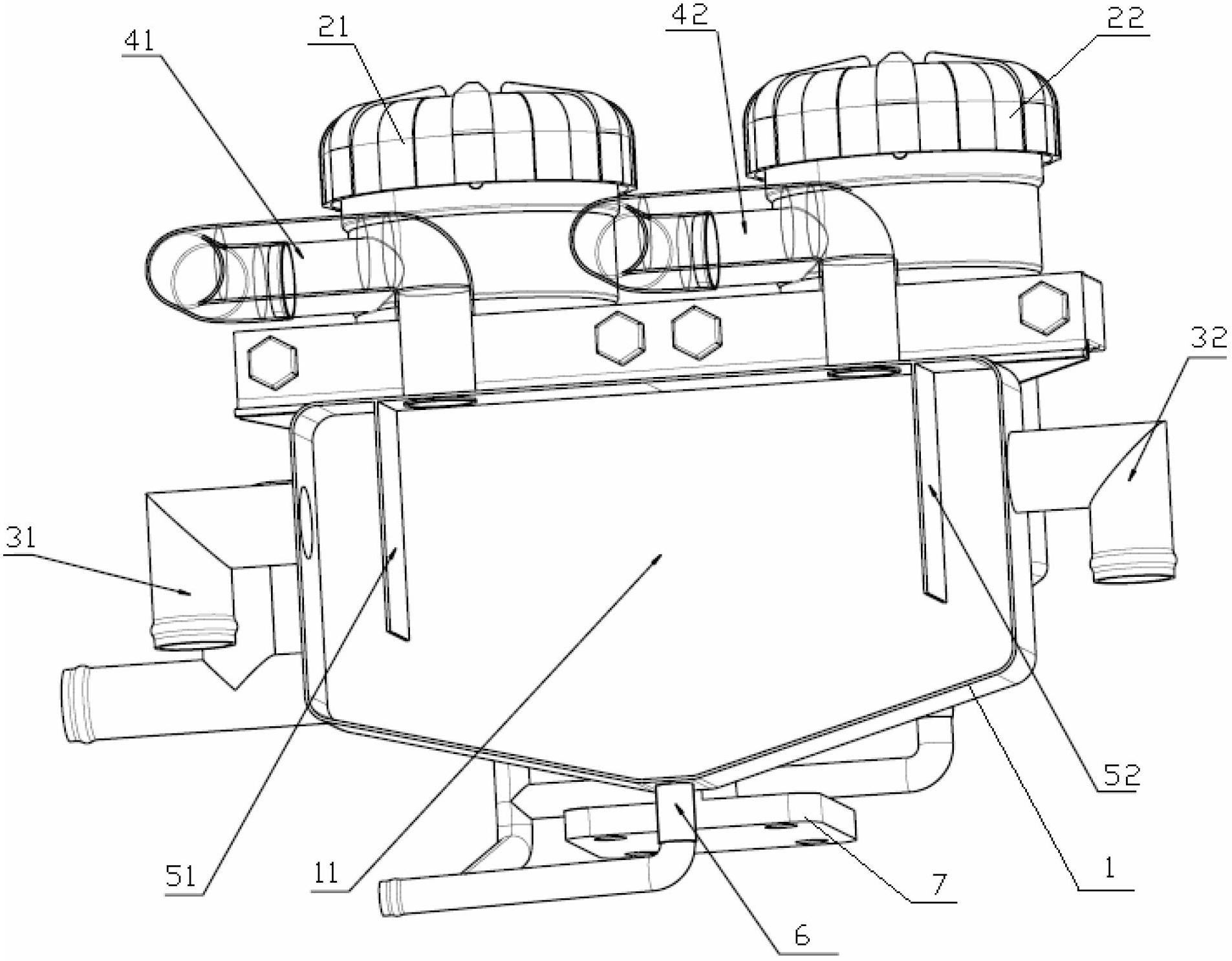 Oil and gas separation device