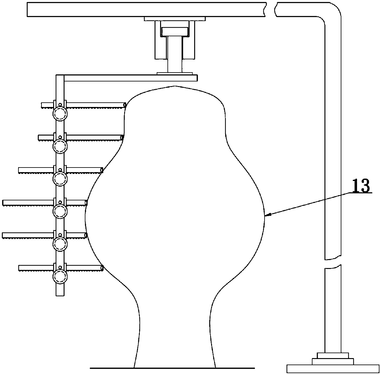 Numerical-control template for trimming landscape trees and method for trimming special-shaped tree crowns