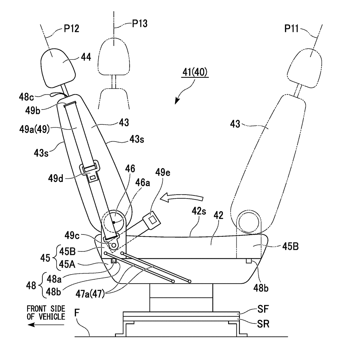 Seat apparatus for vehicle