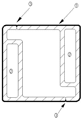 Fiber-felt-reinforced composite material solar energy assembly frame and preparation method thereof