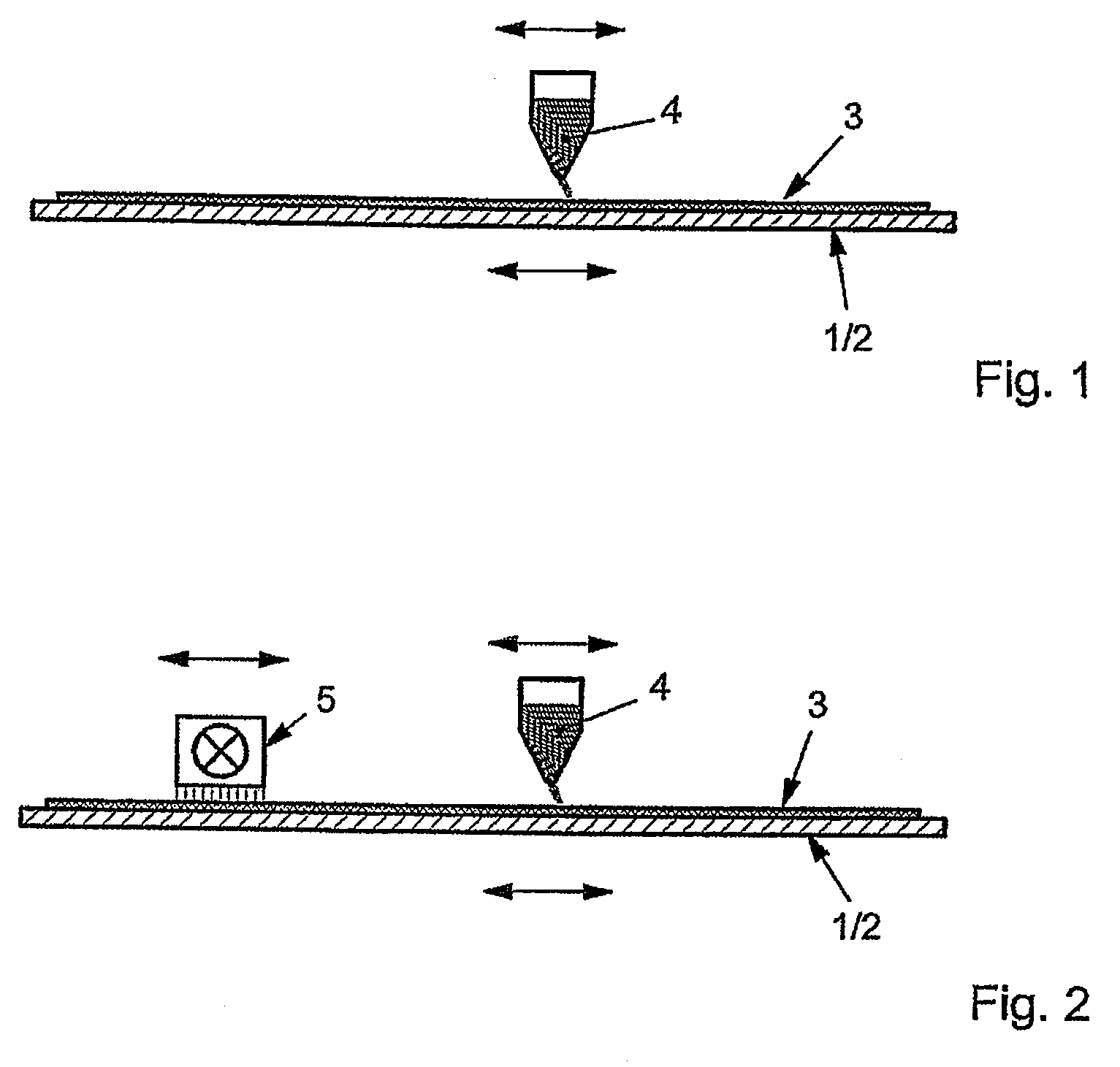 Pretreatment and/or precoating of nonabsorbent substrates and/or nonabsorbent support materials