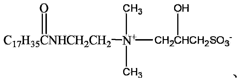 Amide group-containing hydroxysulfobetaine and preparation and application thereof