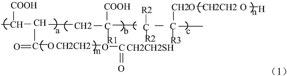 Water-reduction and plasticity-maintaining polycarboxylate-type water reducing agent and preparing method thereof