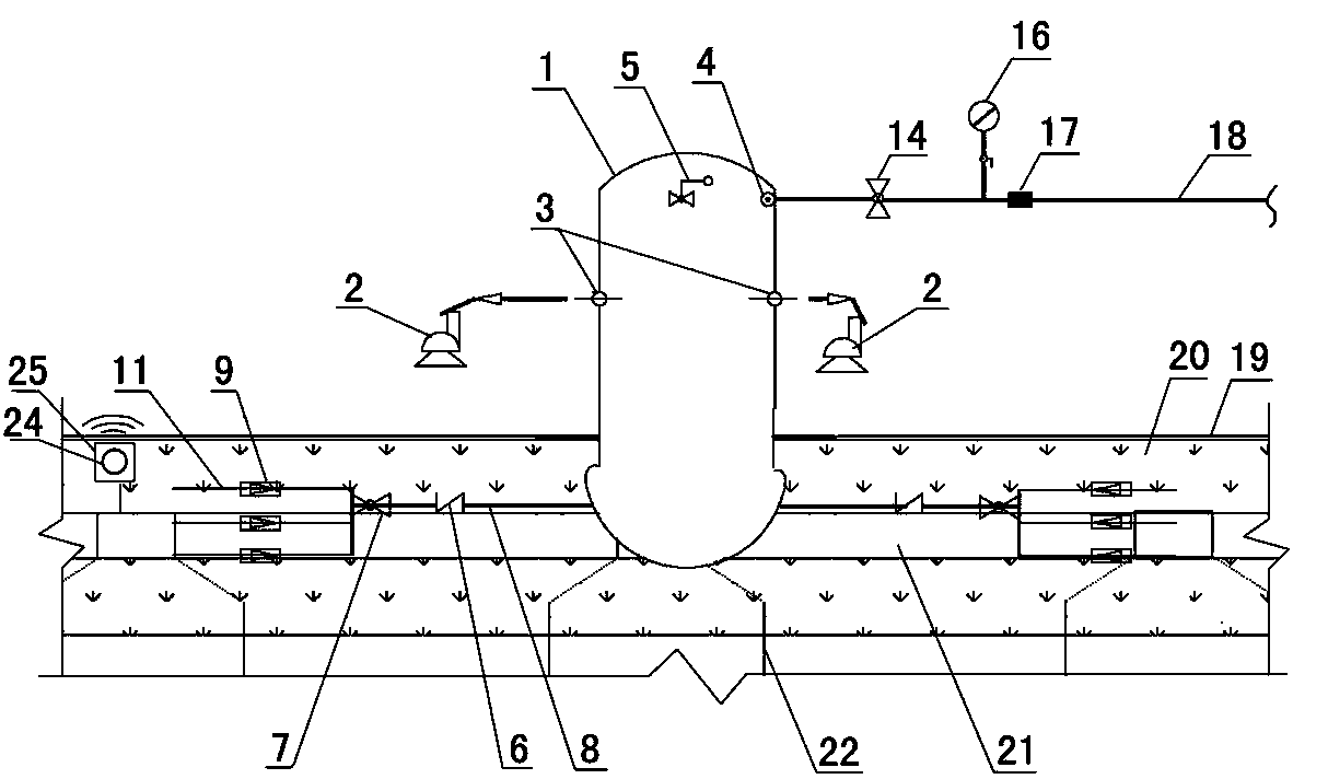 Oversized-area efficient energy-saving vacuumizing soft foundation treatment system and construction method