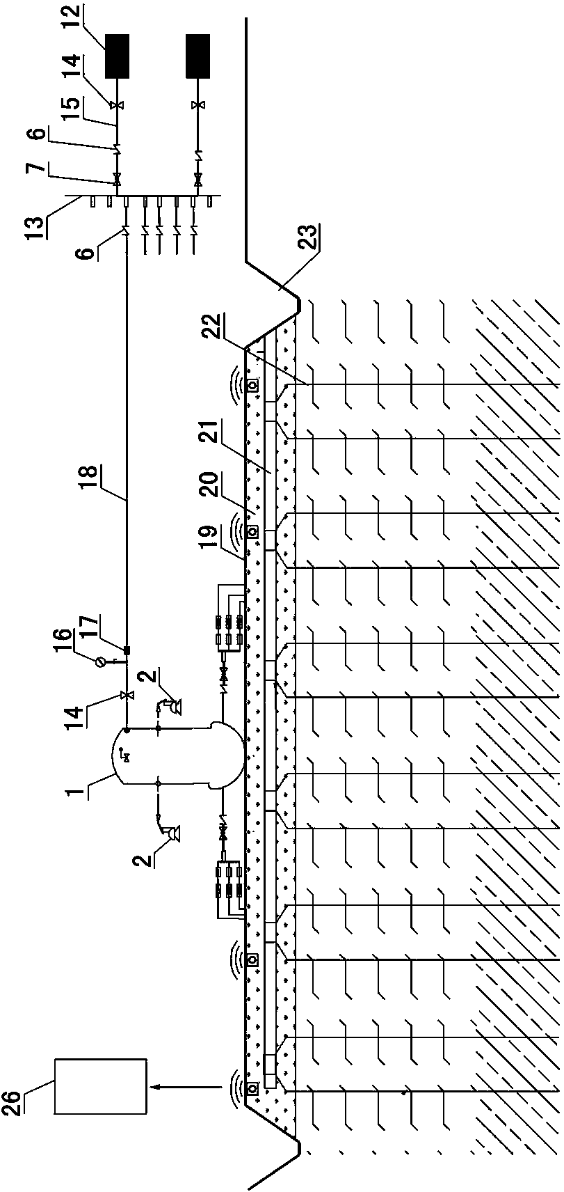 Oversized-area efficient energy-saving vacuumizing soft foundation treatment system and construction method