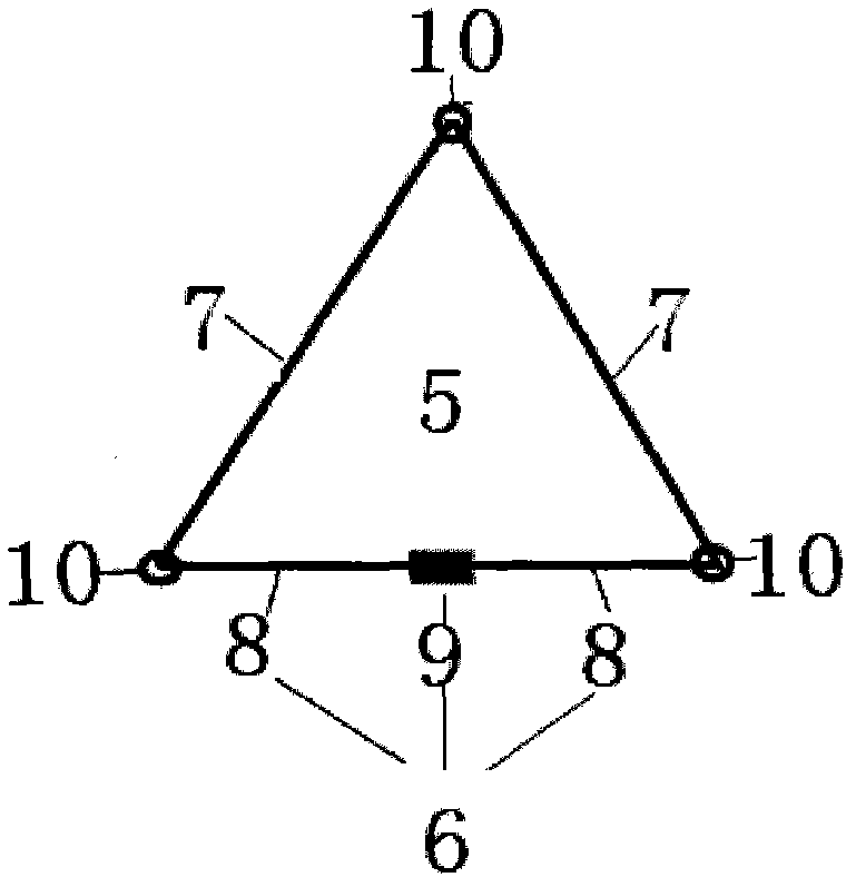 Large spatial assembly type antenna reflector modular unit and assembly method thereof