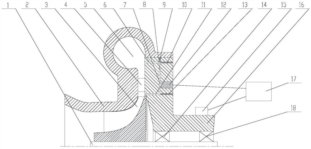 Vibration suppression structure for vaned diffuser of turbocharger