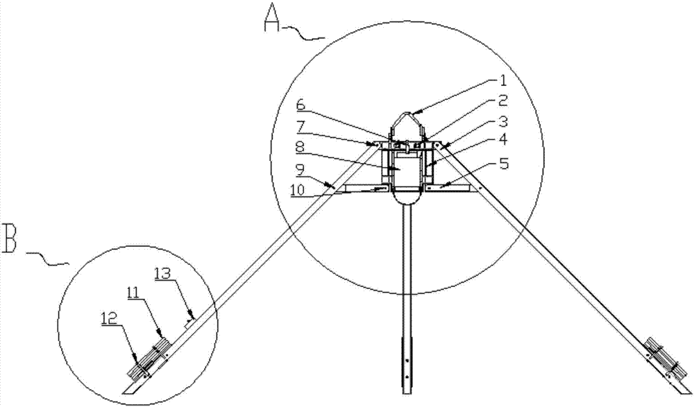 Fixing device for sea bottom survey device