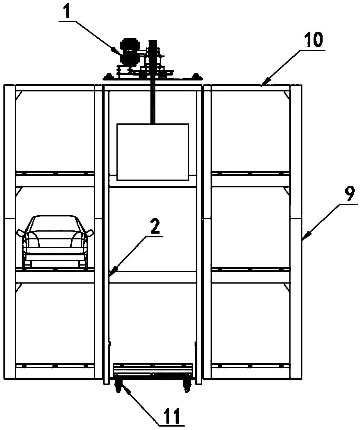 Vertical lifting stereo garage