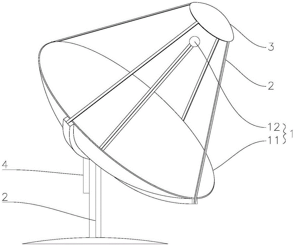 Revolution paraboloid type solar power collecting device adopting two times of point focusing