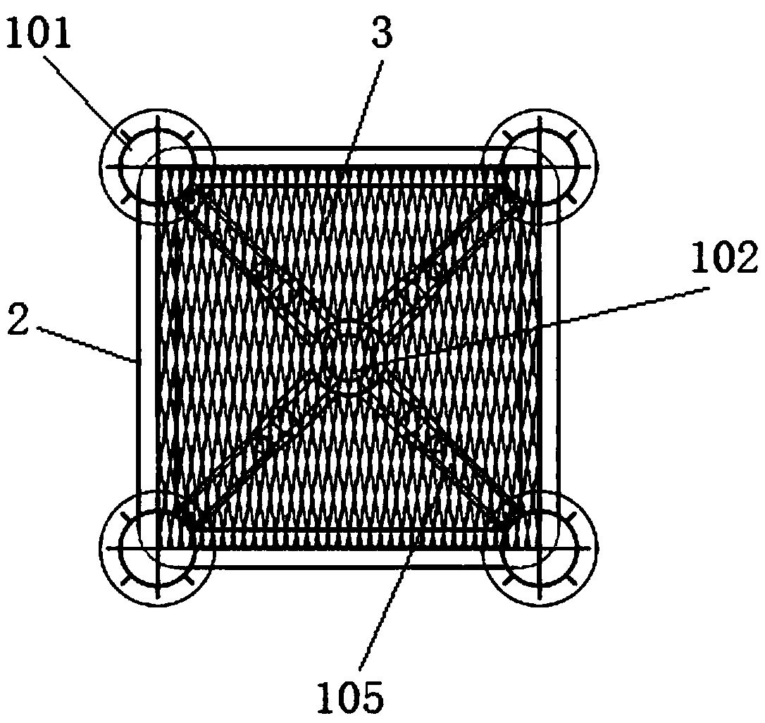 Floating offshore wind power foundation structure with additional net cage