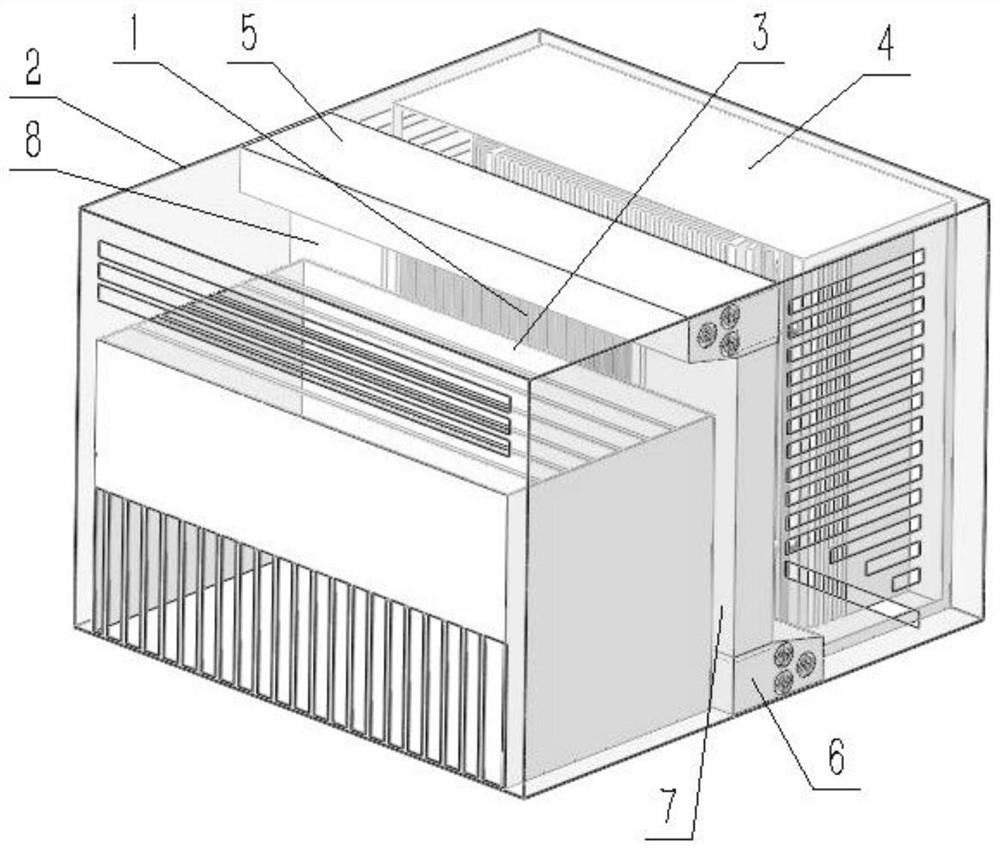 Folding heat exchanger and integral fresh air conditioner thereof