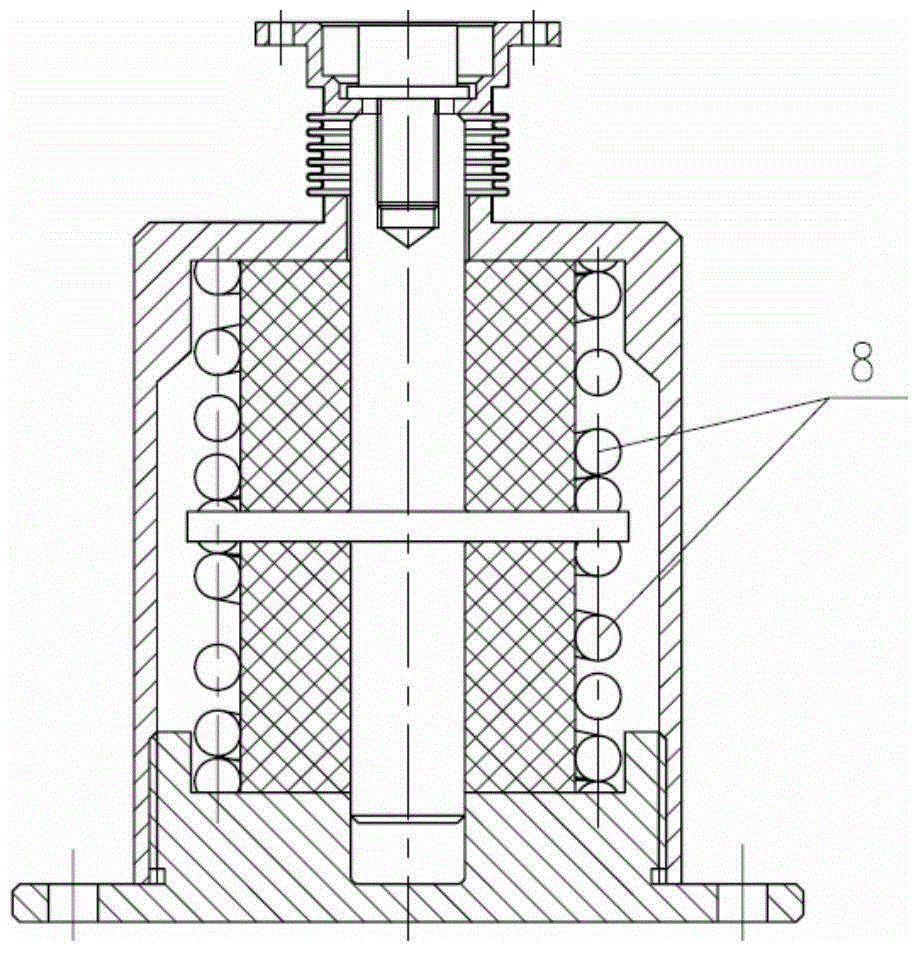 Scrap-leakage-proof metal-rubber damper suitable for in-orbit application of spacecraft