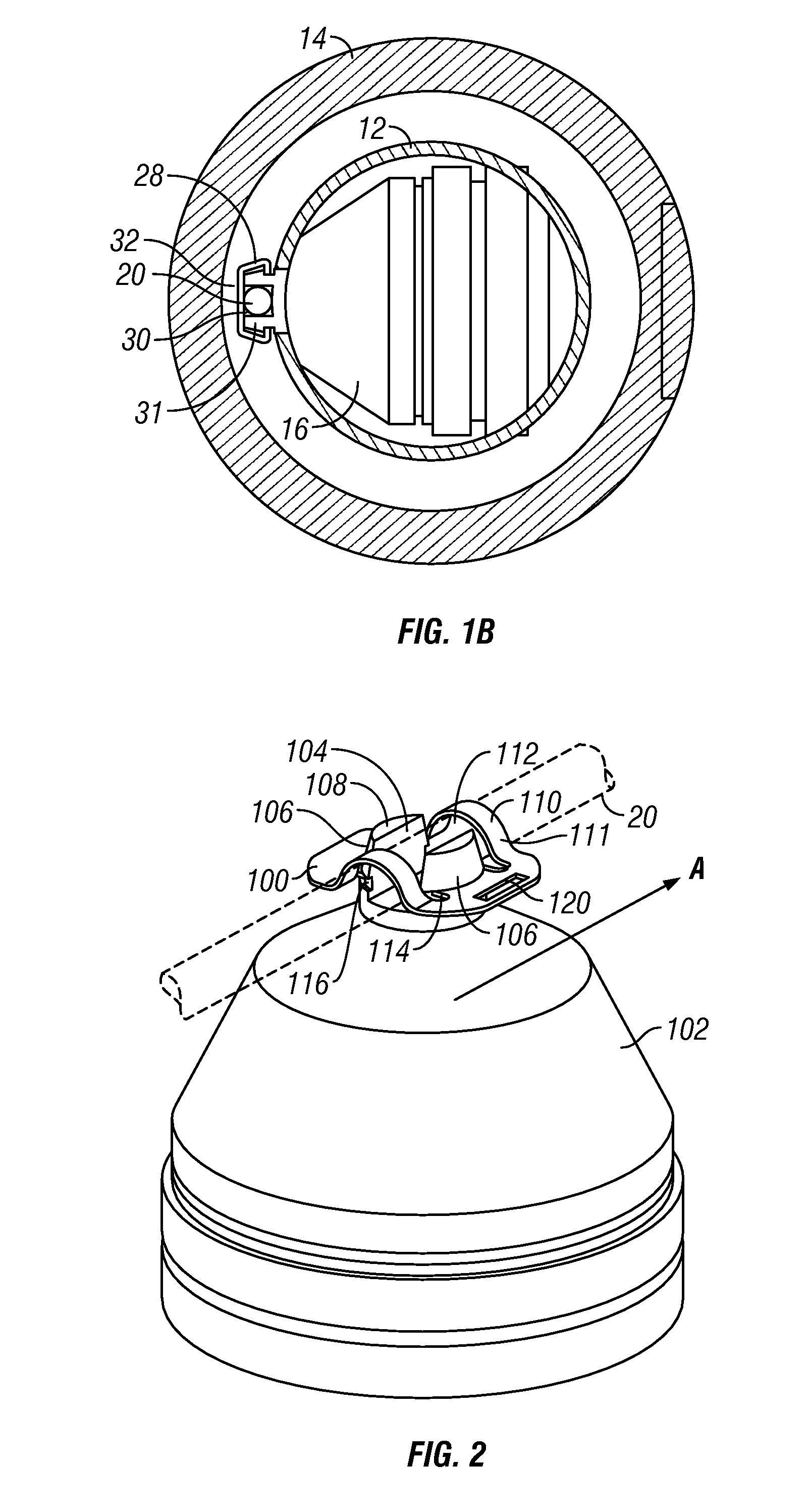 Retention member for perforating guns