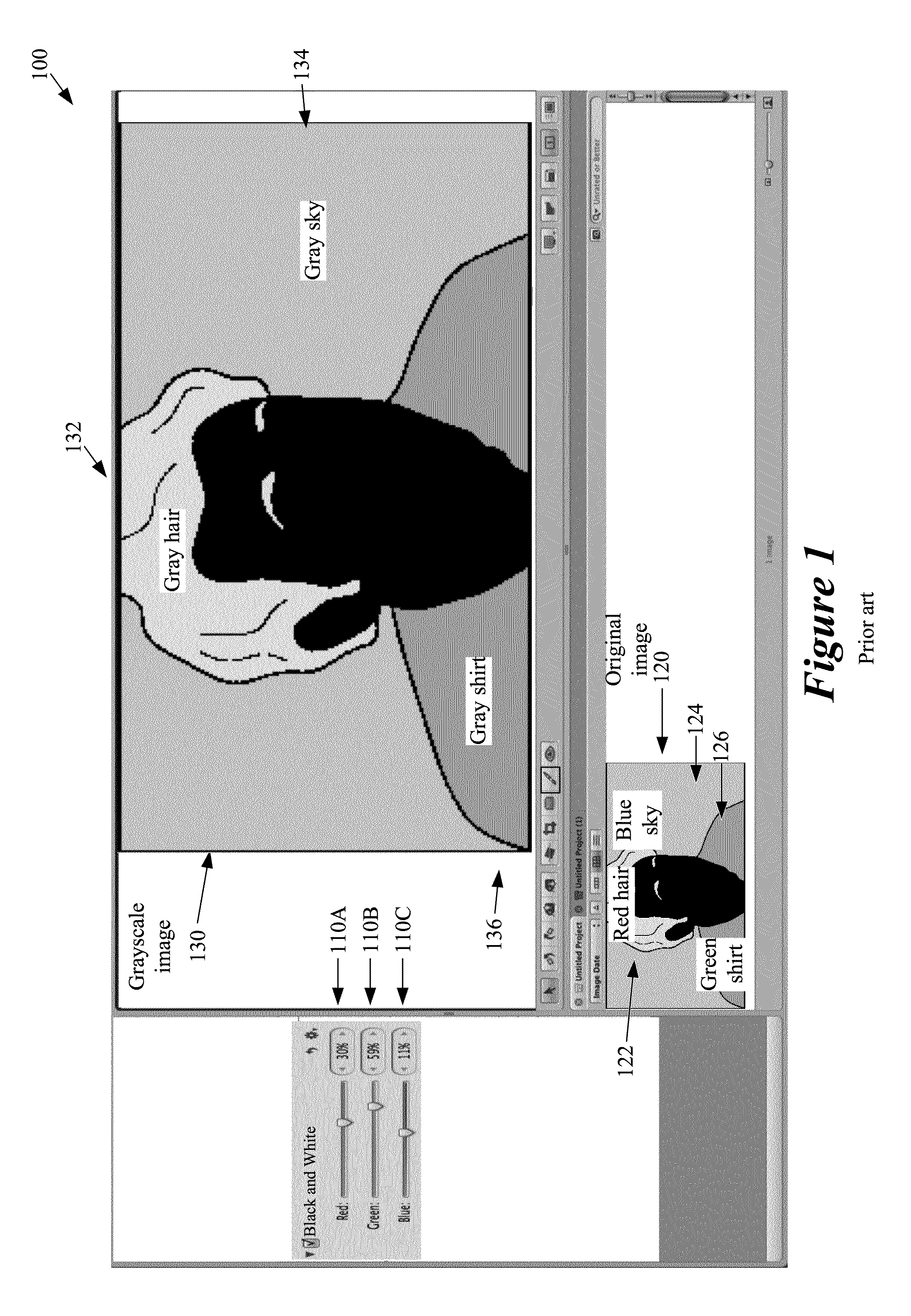 Method and interface for converting images to grayscale