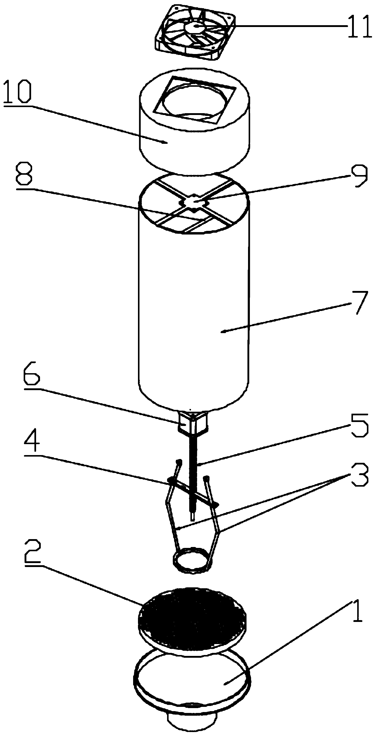 Vortex ring generation device based on radial disturbance principle