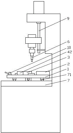 Sliding-type multi-workpiece clamping and drilling equipment