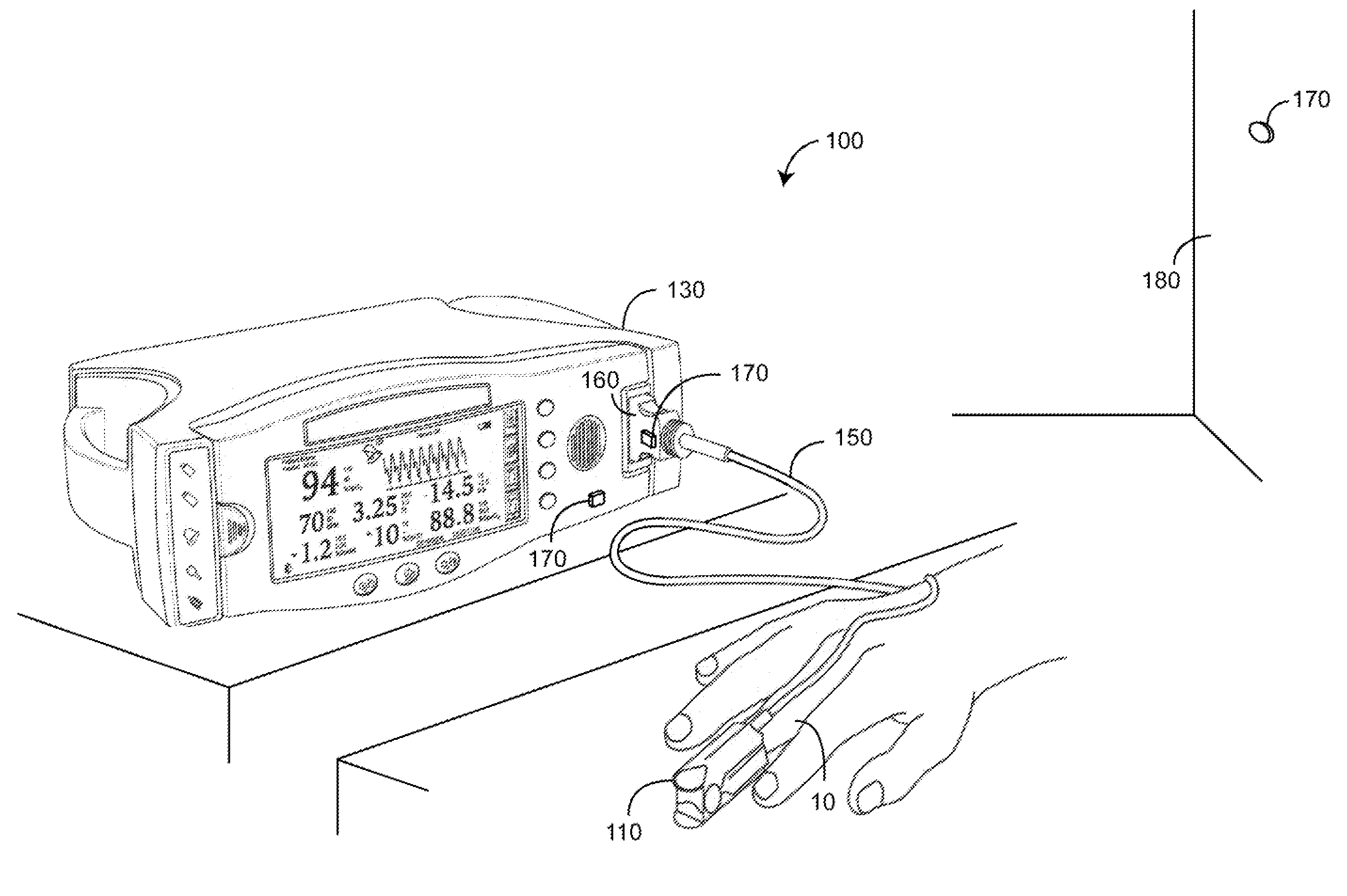 Secondary-emitter sensor position indicator