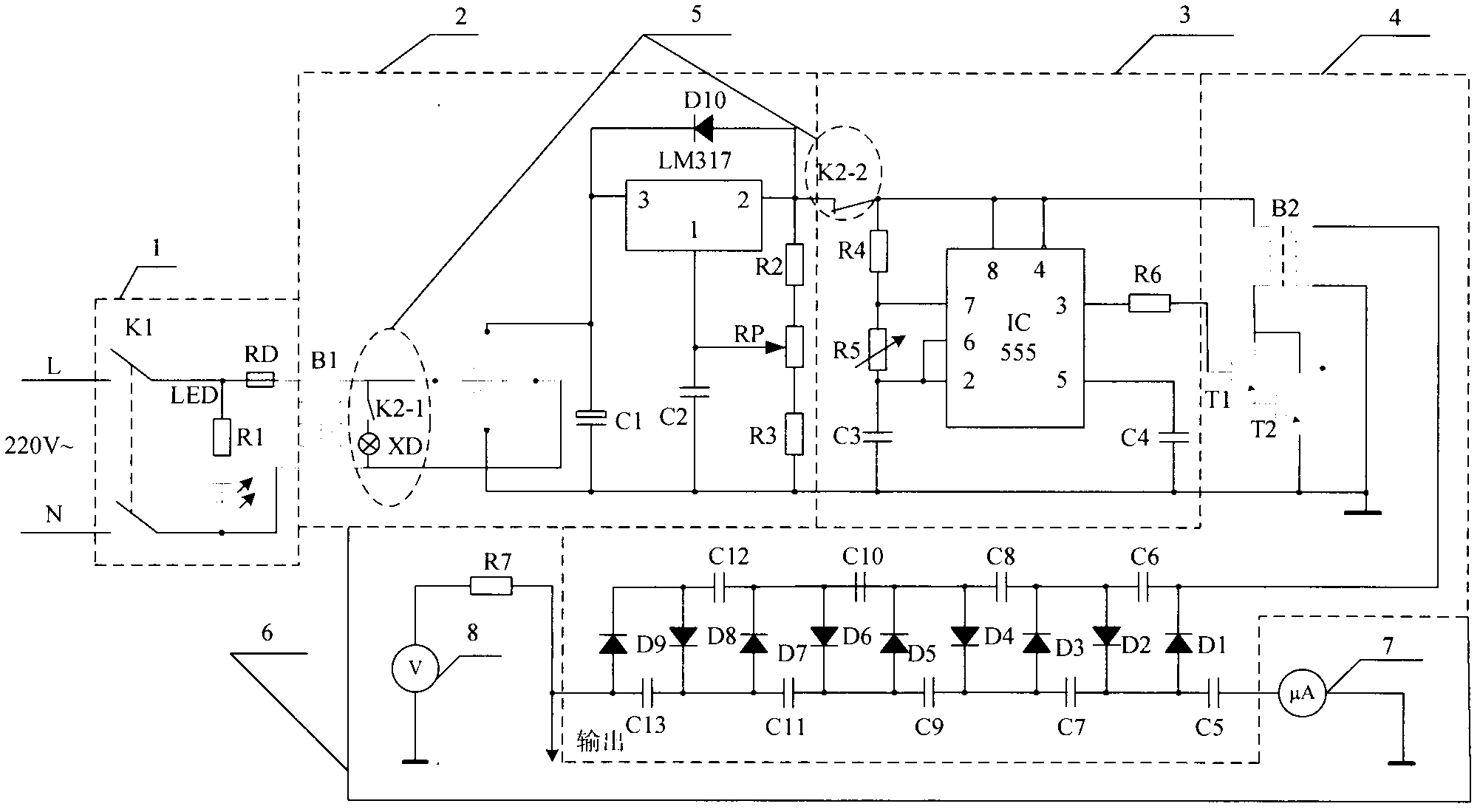 High voltage static generator