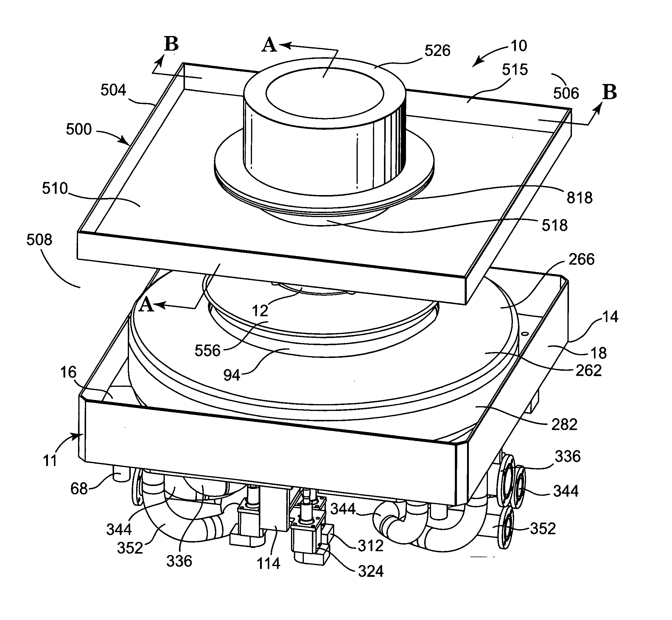 Barrier structure and nozzle device for use in tools used to process microelectronic workpieces with one or more treatment fluids