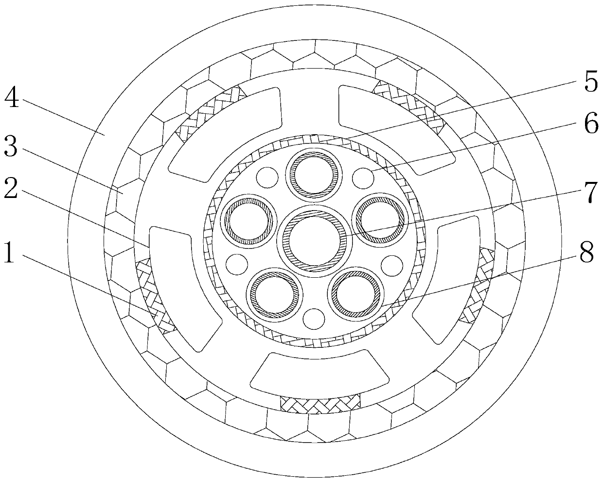 Aluminum sheathed fire-proof cable and preparation method thereof