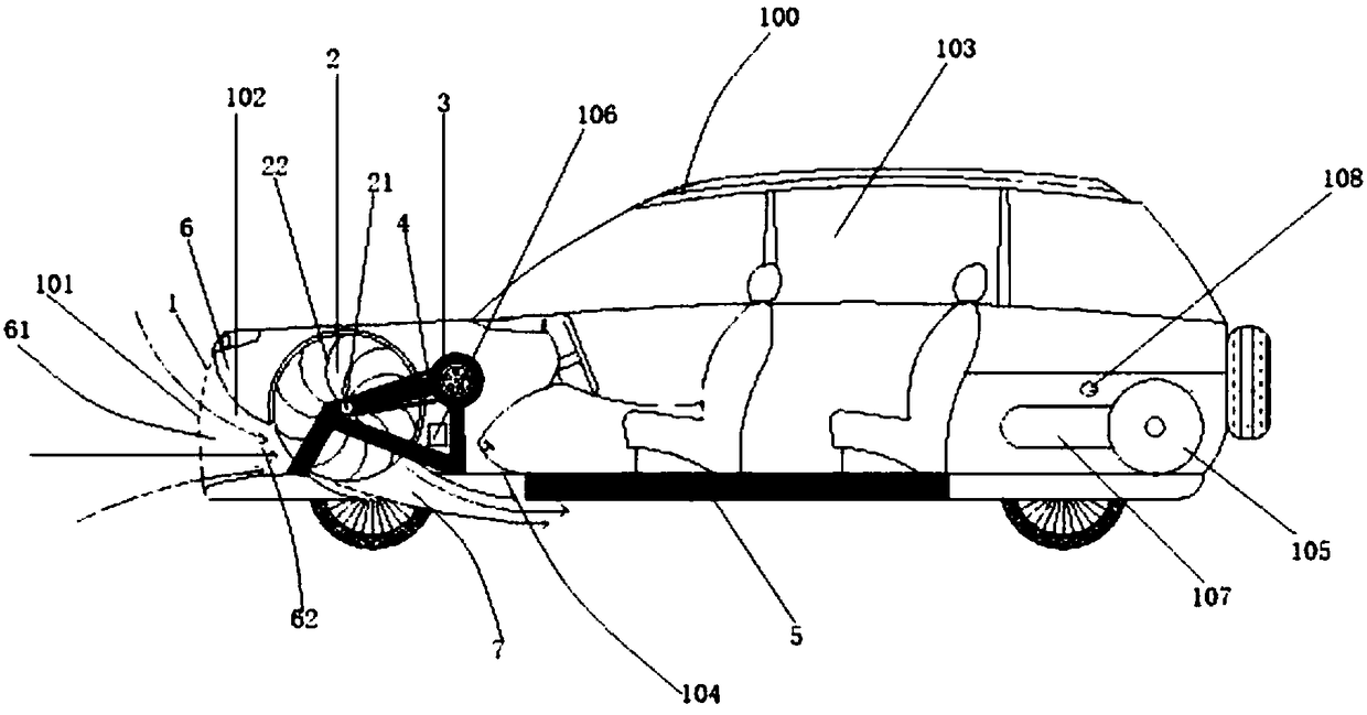 Wind power traveling electric automobile