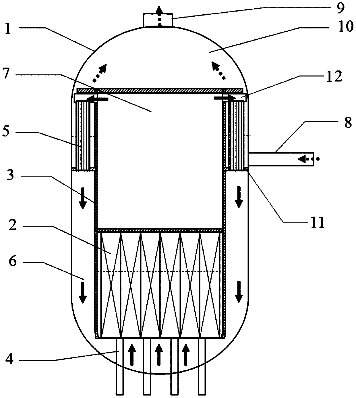 Two-phase natural circulation integrated reactor