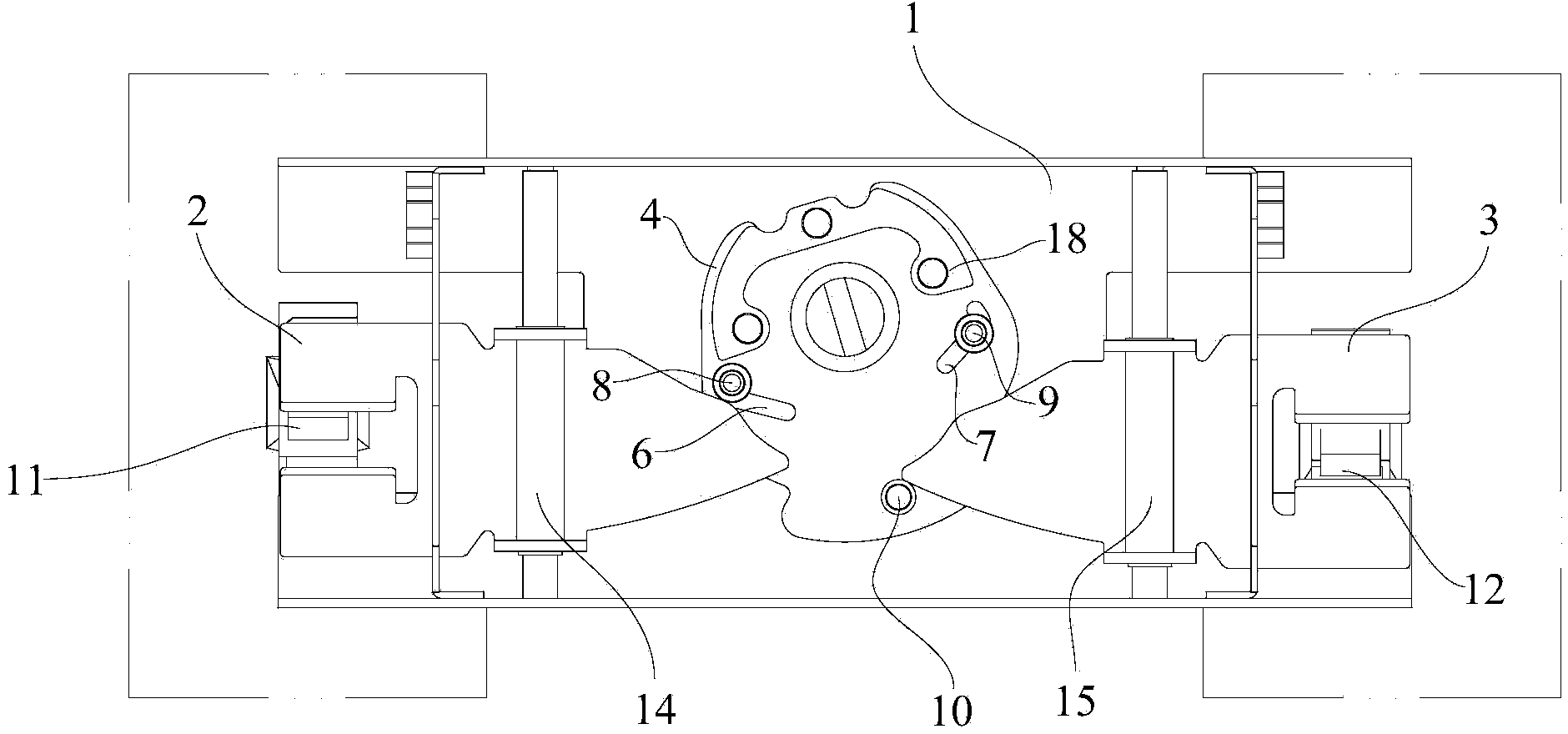 Transmission mechanism of dual power automatic transfer switch