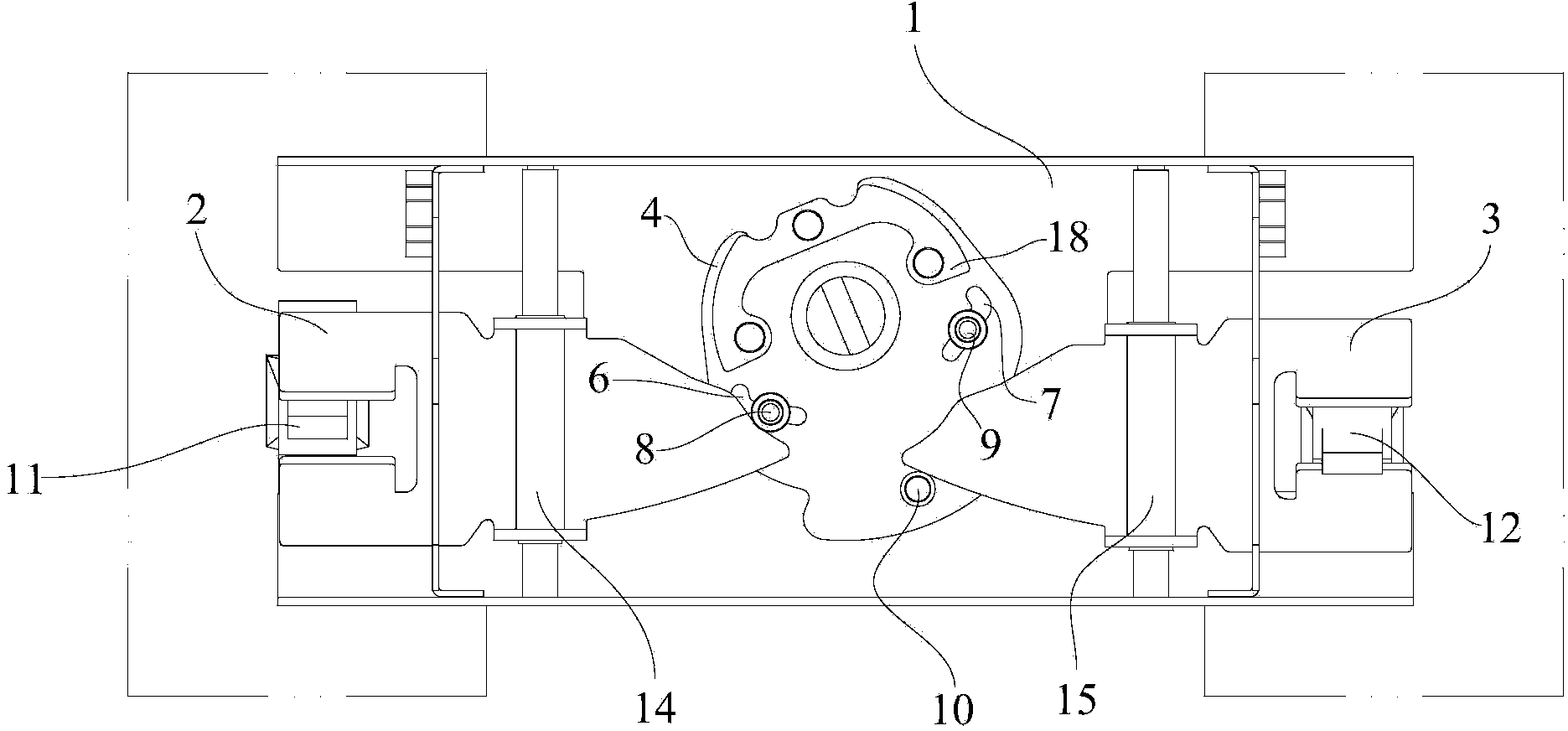 Transmission mechanism of dual power automatic transfer switch