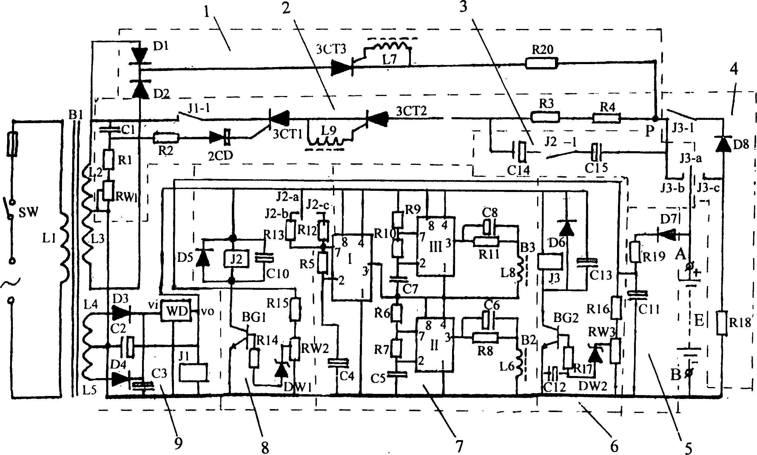 Method and apparatus for repairing high-capacity waste lead accumulator by variable combined pulse