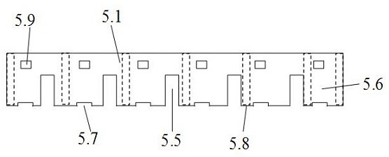 Anti-flooding bay basement with stiffening ribs