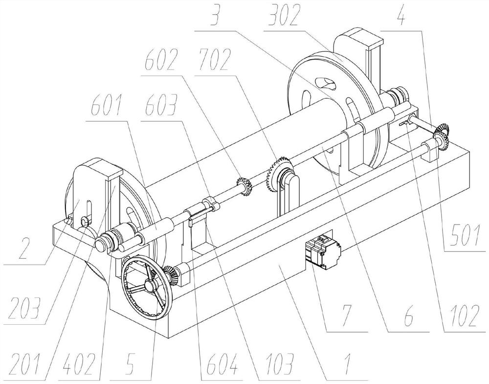 Textile machine with yarn roll reverse rotation driving device