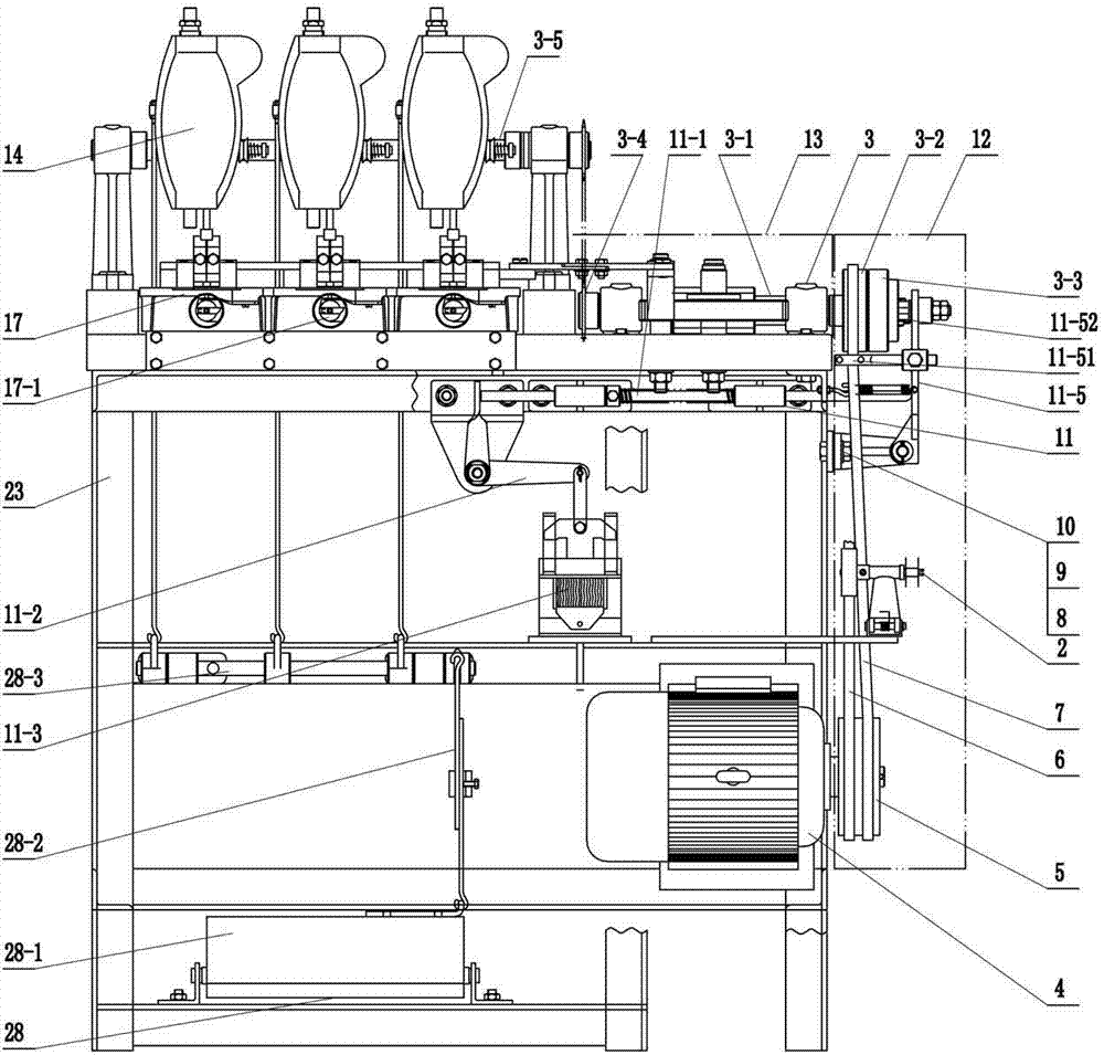 Closure sewing and knotting machine