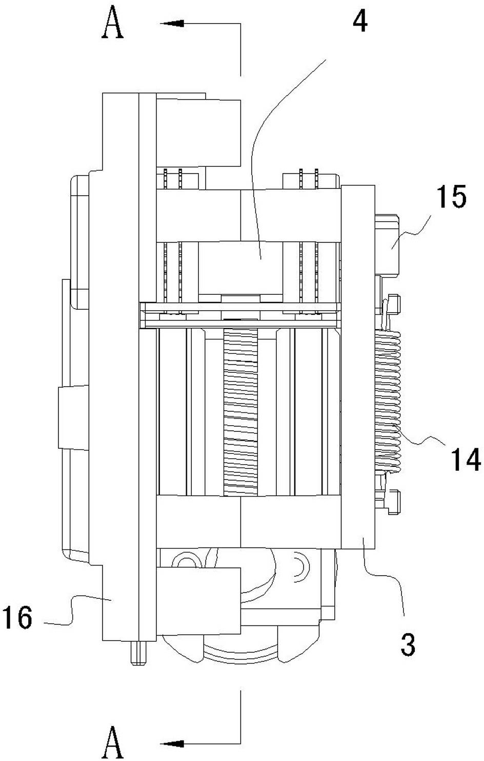 Ticket-pressing and ticket-locking mechanism for recreational lottery ticket machine