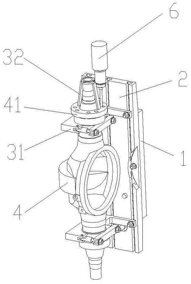 Machining device and machining technology for holes of driving axle housing of industrial vehicle