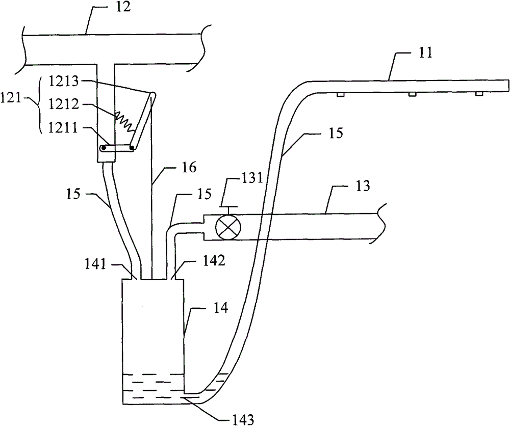 Compressed-air automatic spraying device and system