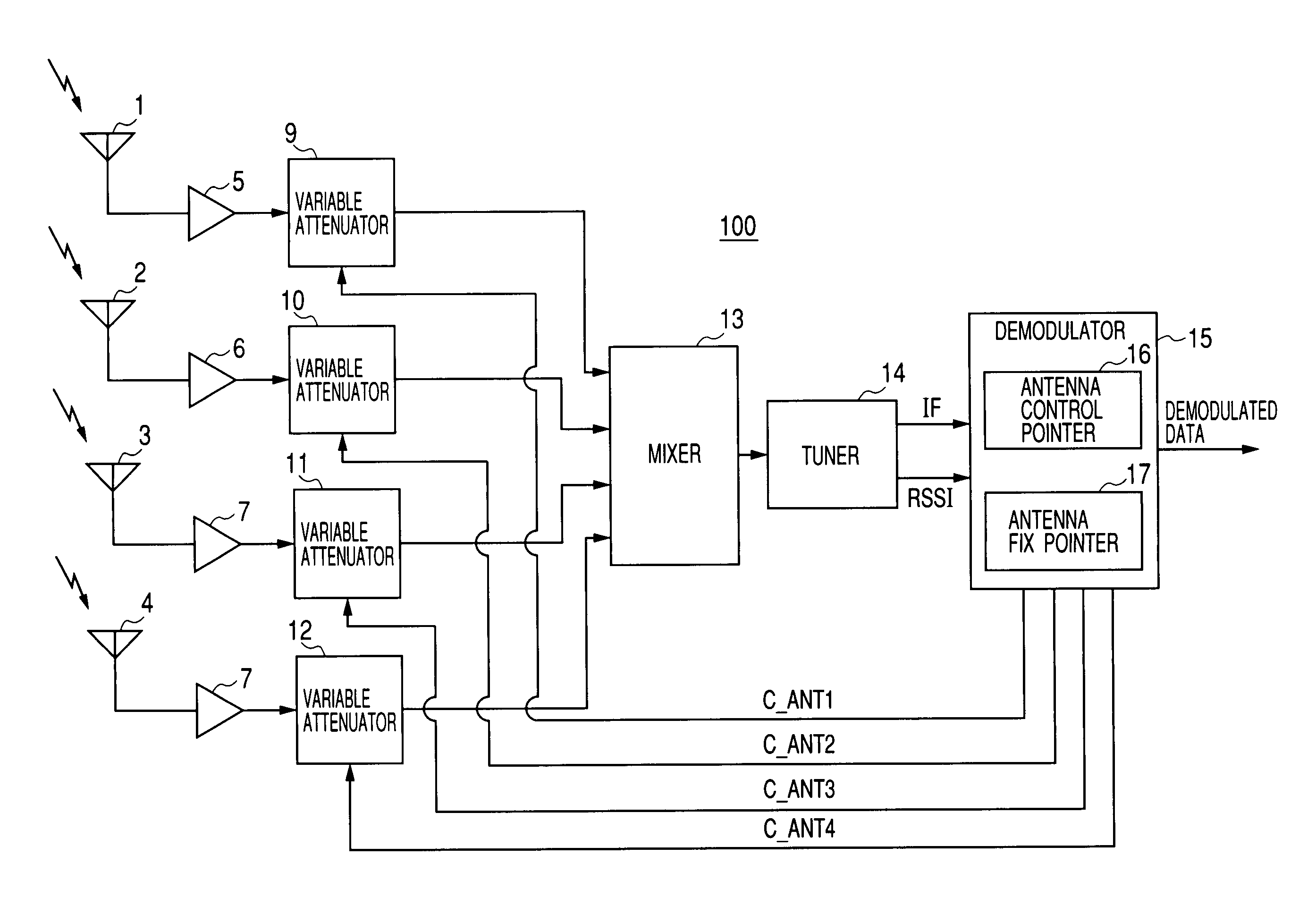 Diversity receiver, and method for receiving orthogonal frequency division multiplex signal