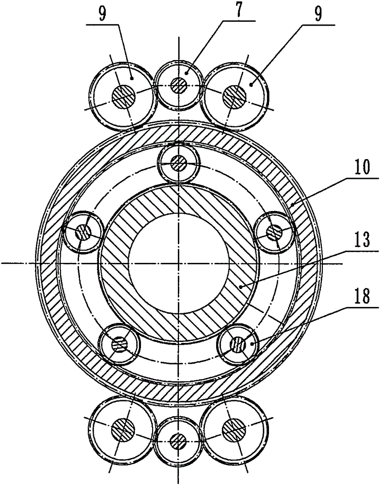 Oil-temperature warning star-wheel two-way outputting pile machine speed reducer