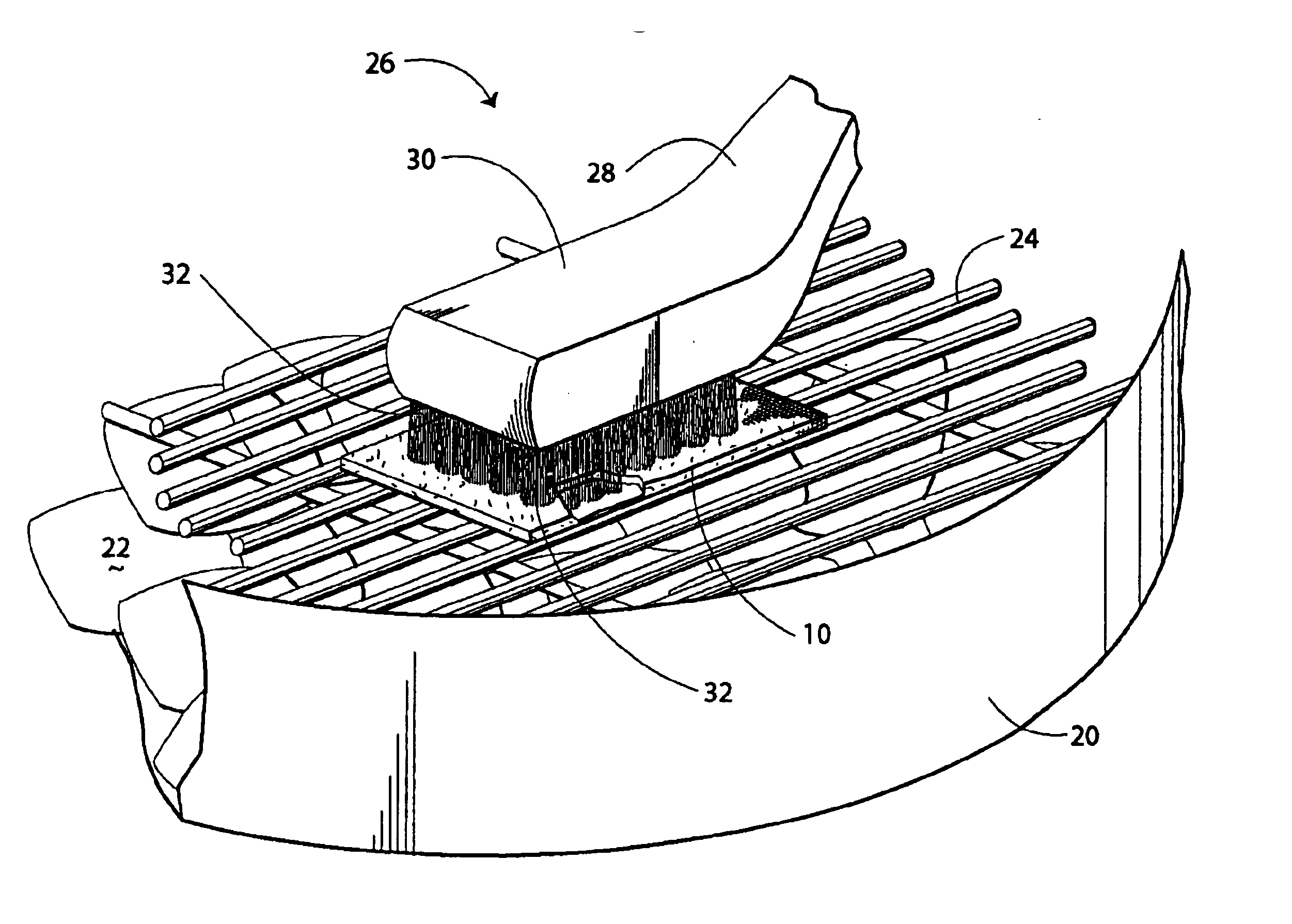 Wipe pad for cooking grill