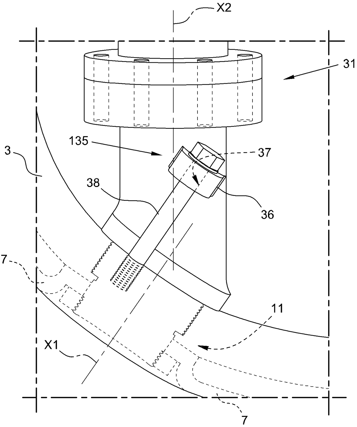 Tile holder for combustor of gas turbine