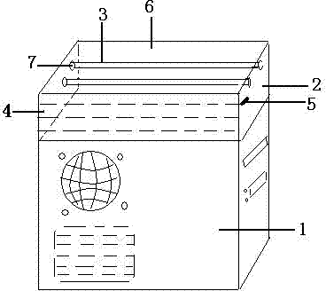 Computer case with ultraviolet sterilizing lamp