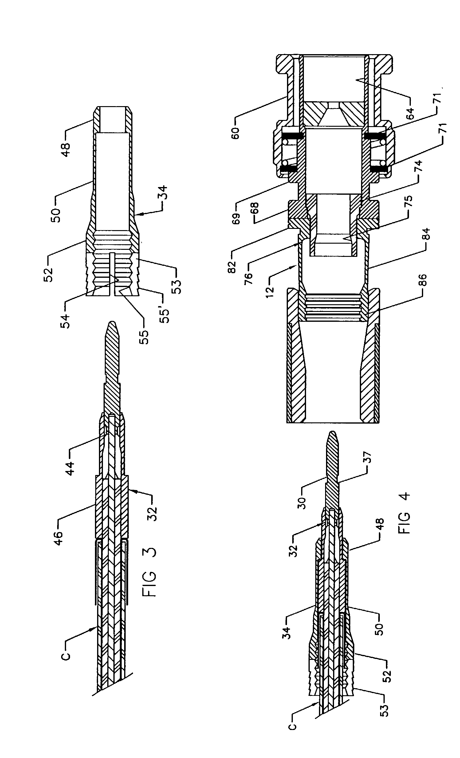 Mini-coax cable connector and method of installation