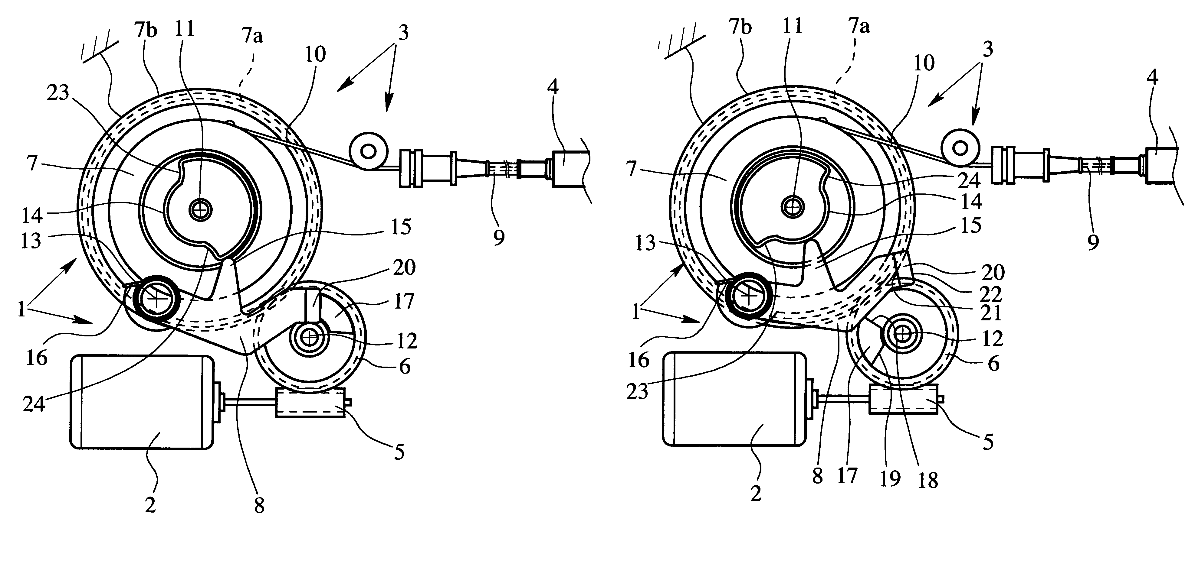 Motorized motor vehicle component