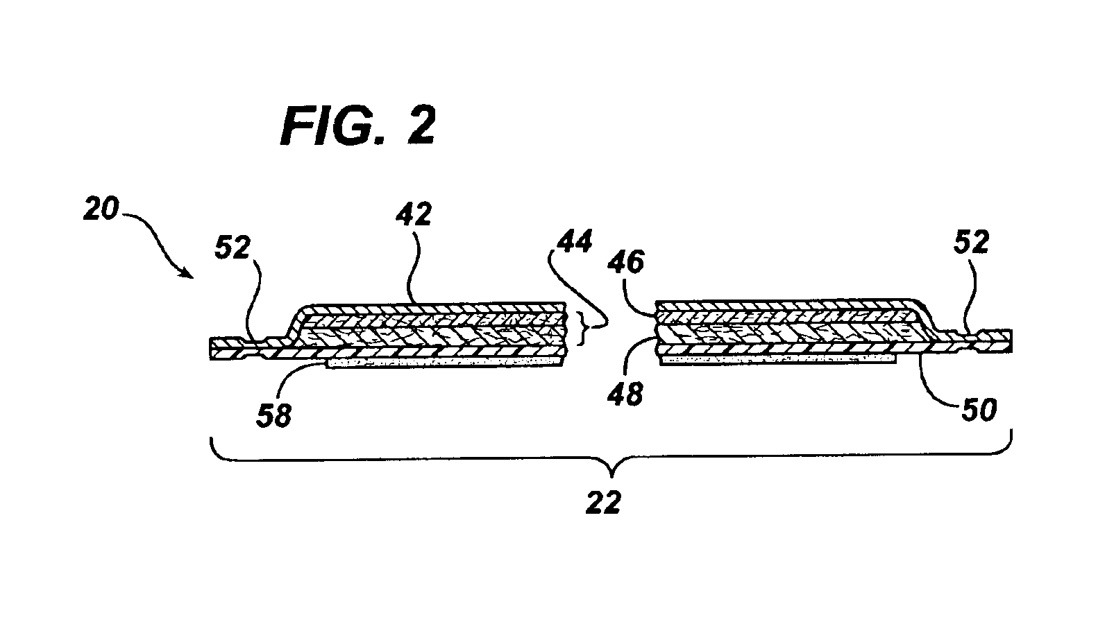 Thin comfortable sanitary napkin having reduced bunching